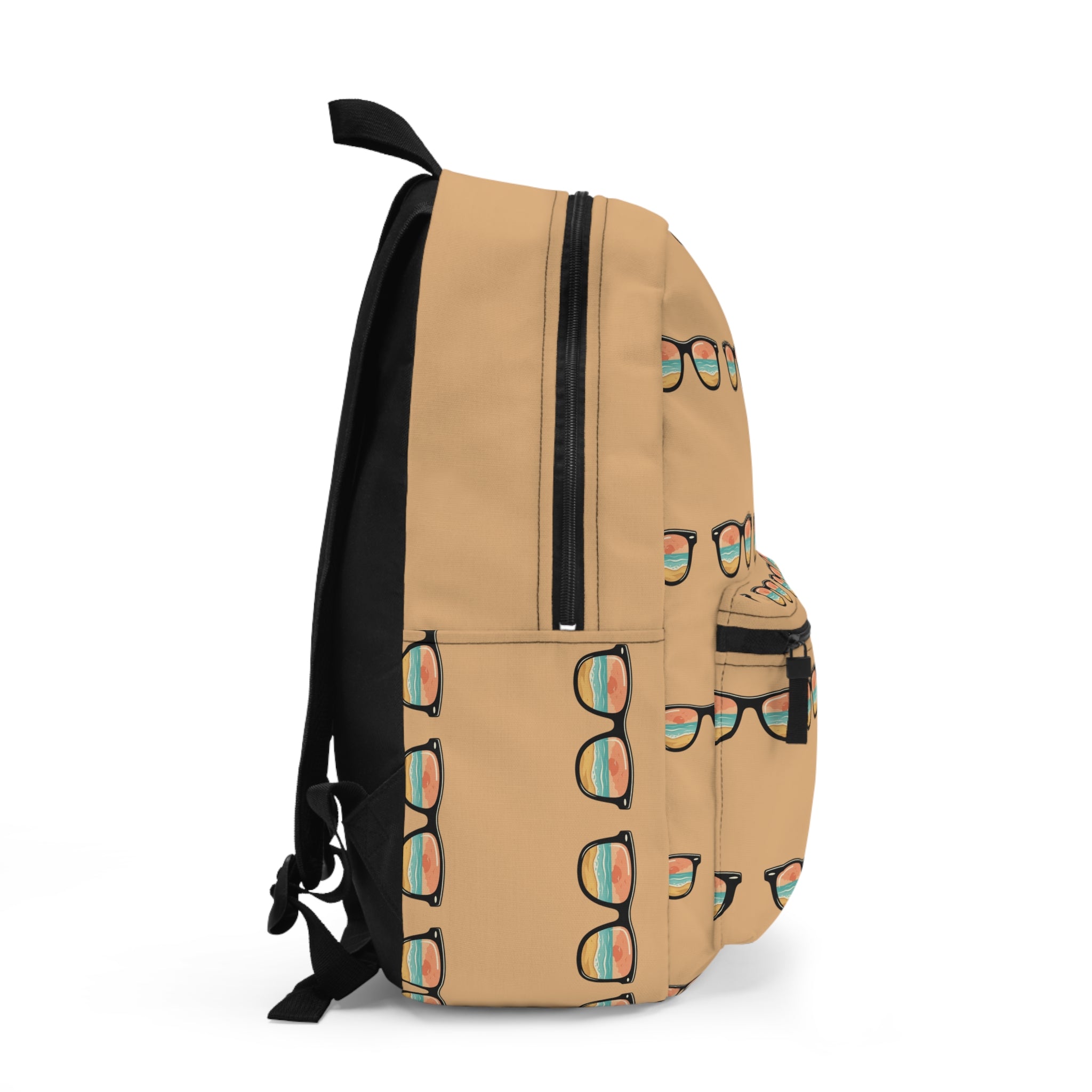 Retro Sunglasses Pattern Backpack | Tan Shades Print