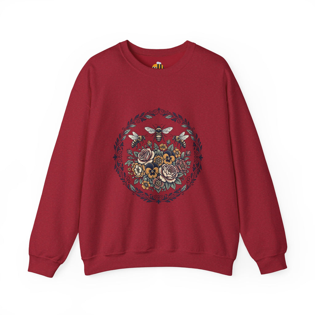 Unisex Floral with Bees Sweatshirt