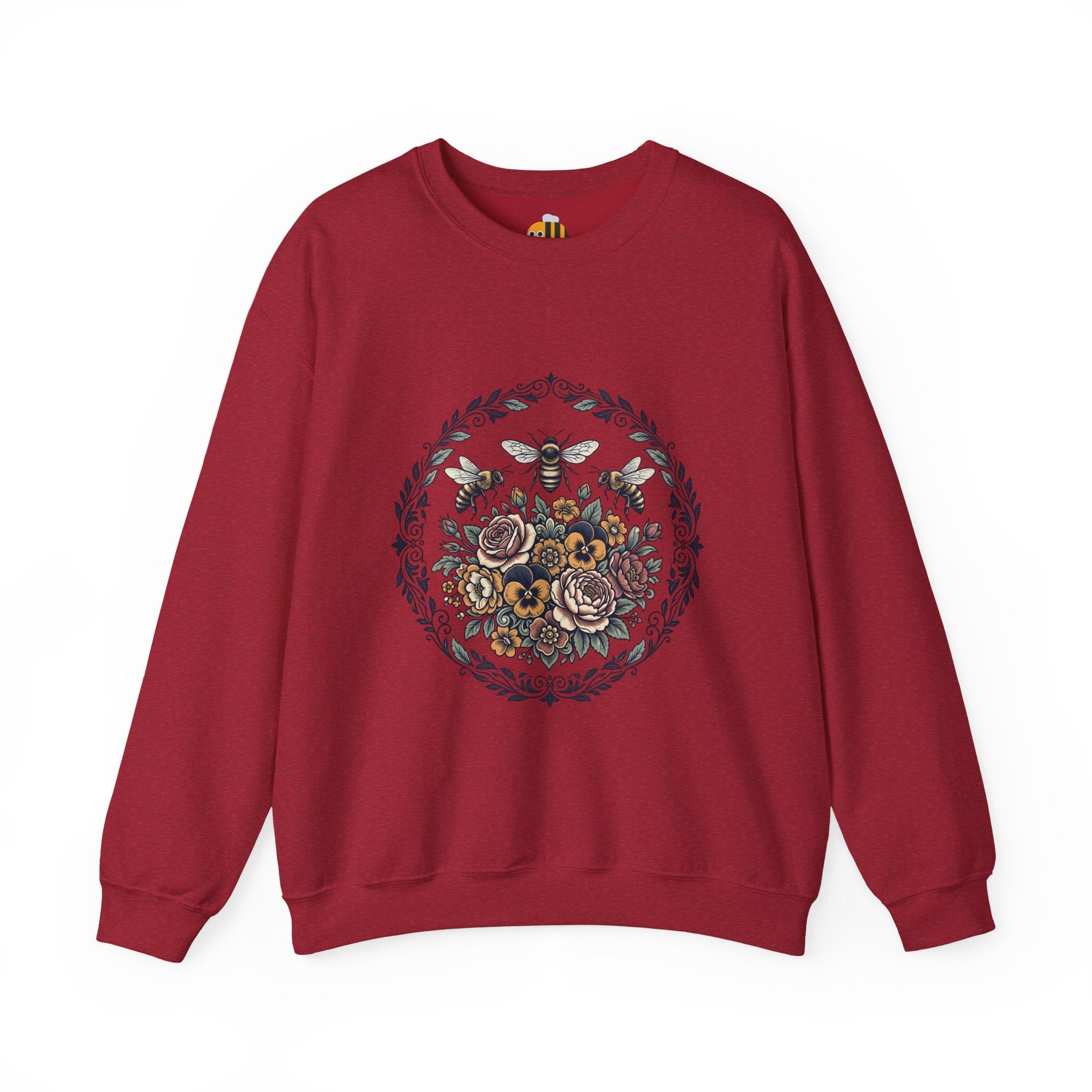 Unisex Floral with Bees Sweatshirt