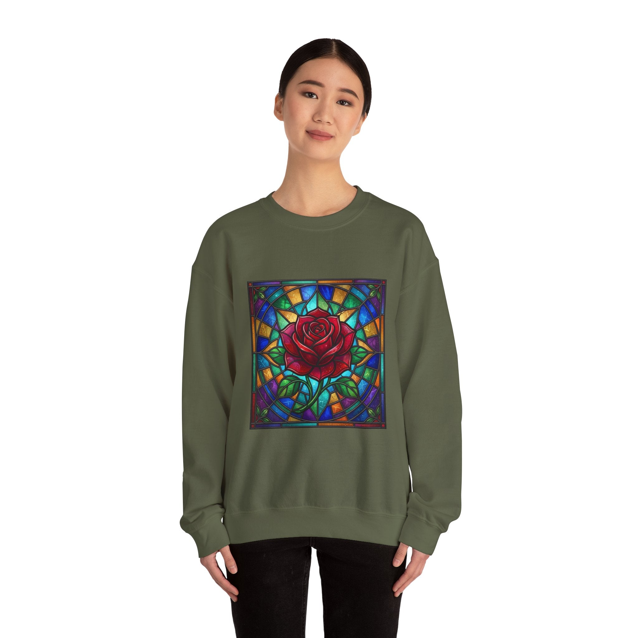Unisex Red Rose Sweatshirt