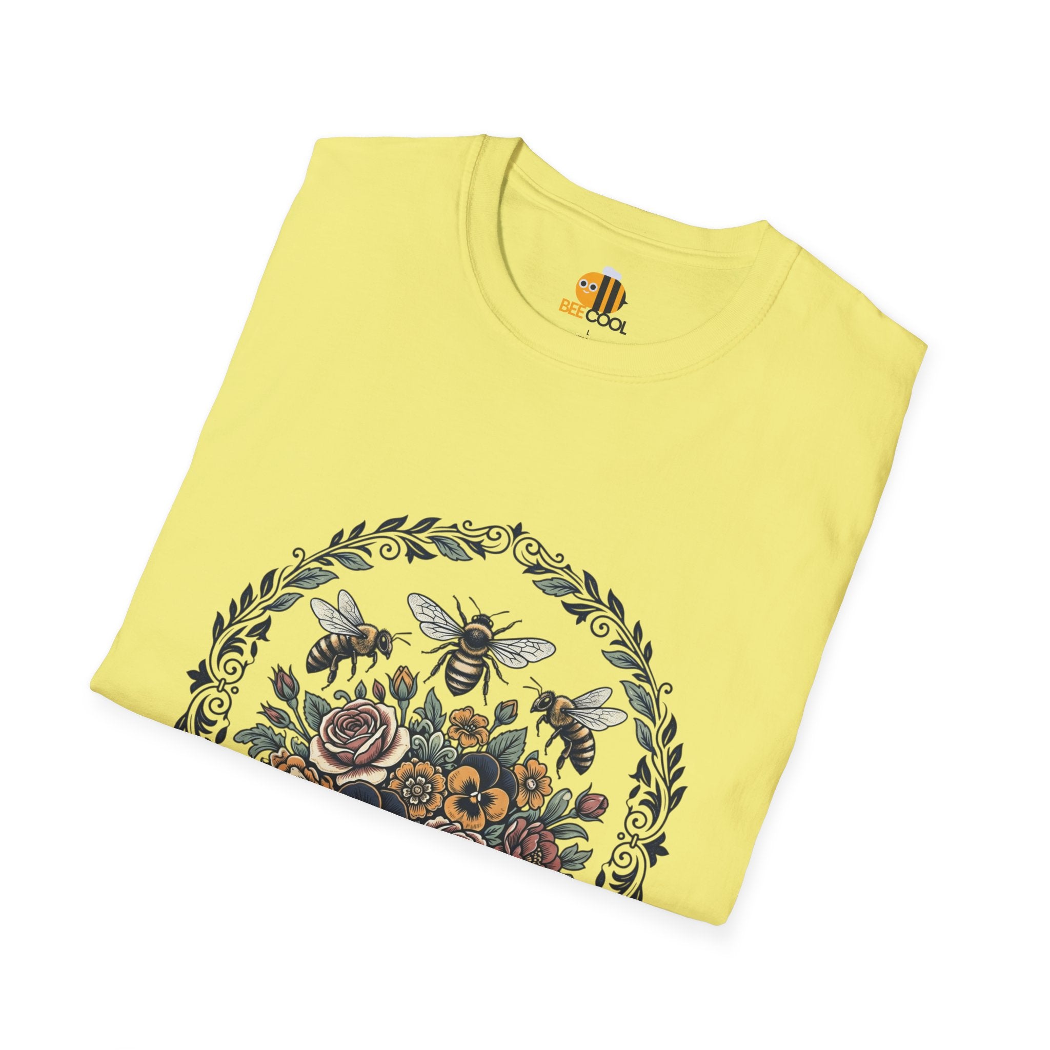 Unisex Bees and Flowers T-Shirt