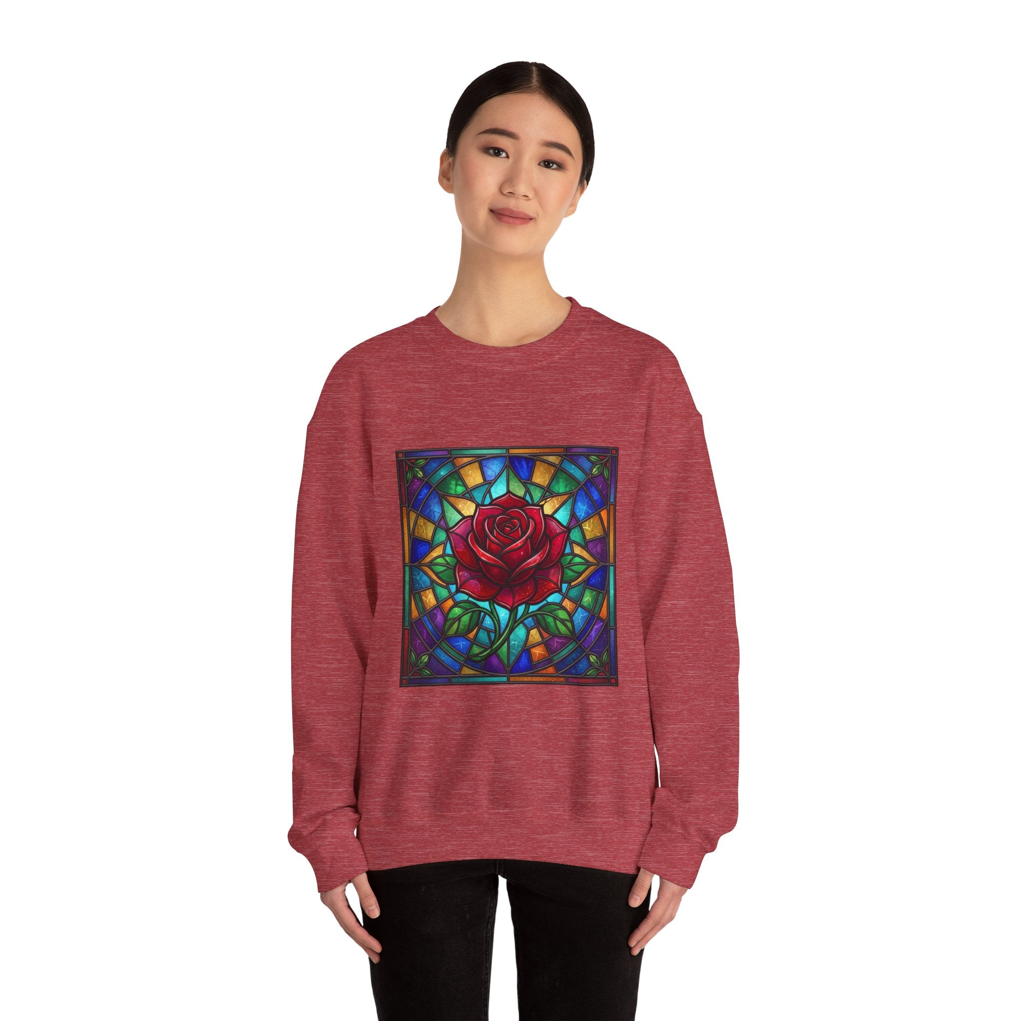 Unisex Red Rose Sweatshirt