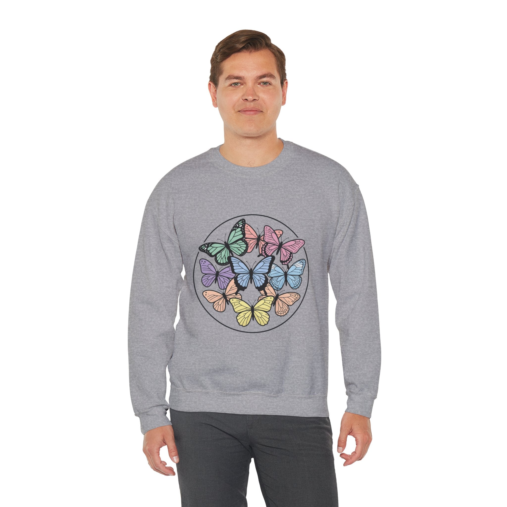 Unisex Colorful Butterfly Sweatshirt