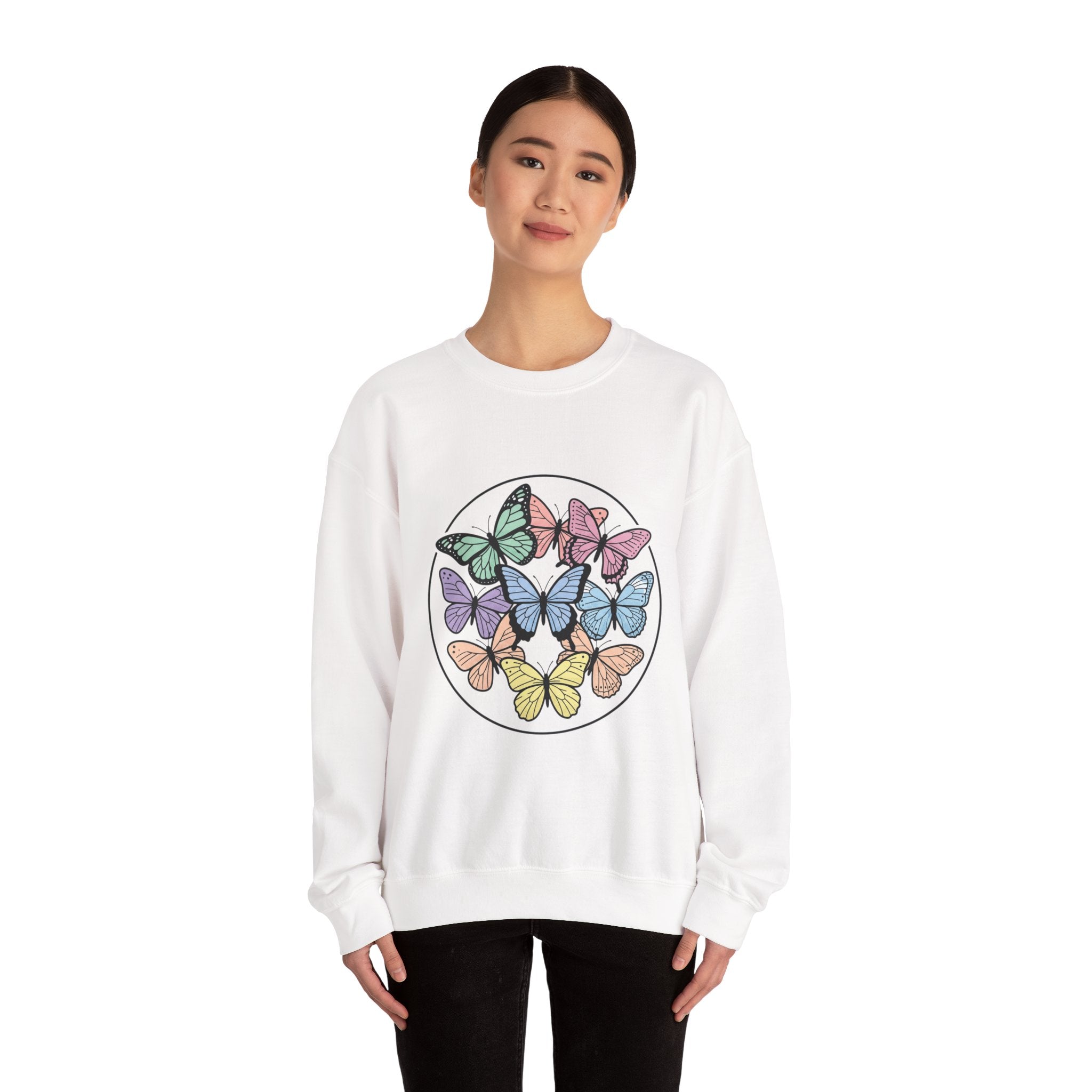 Unisex Colorful Butterfly Sweatshirt