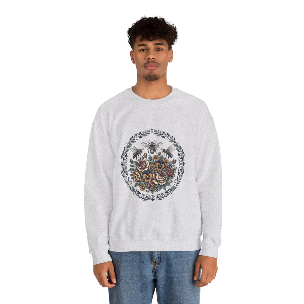 Unisex Floral with Bees Sweatshirt