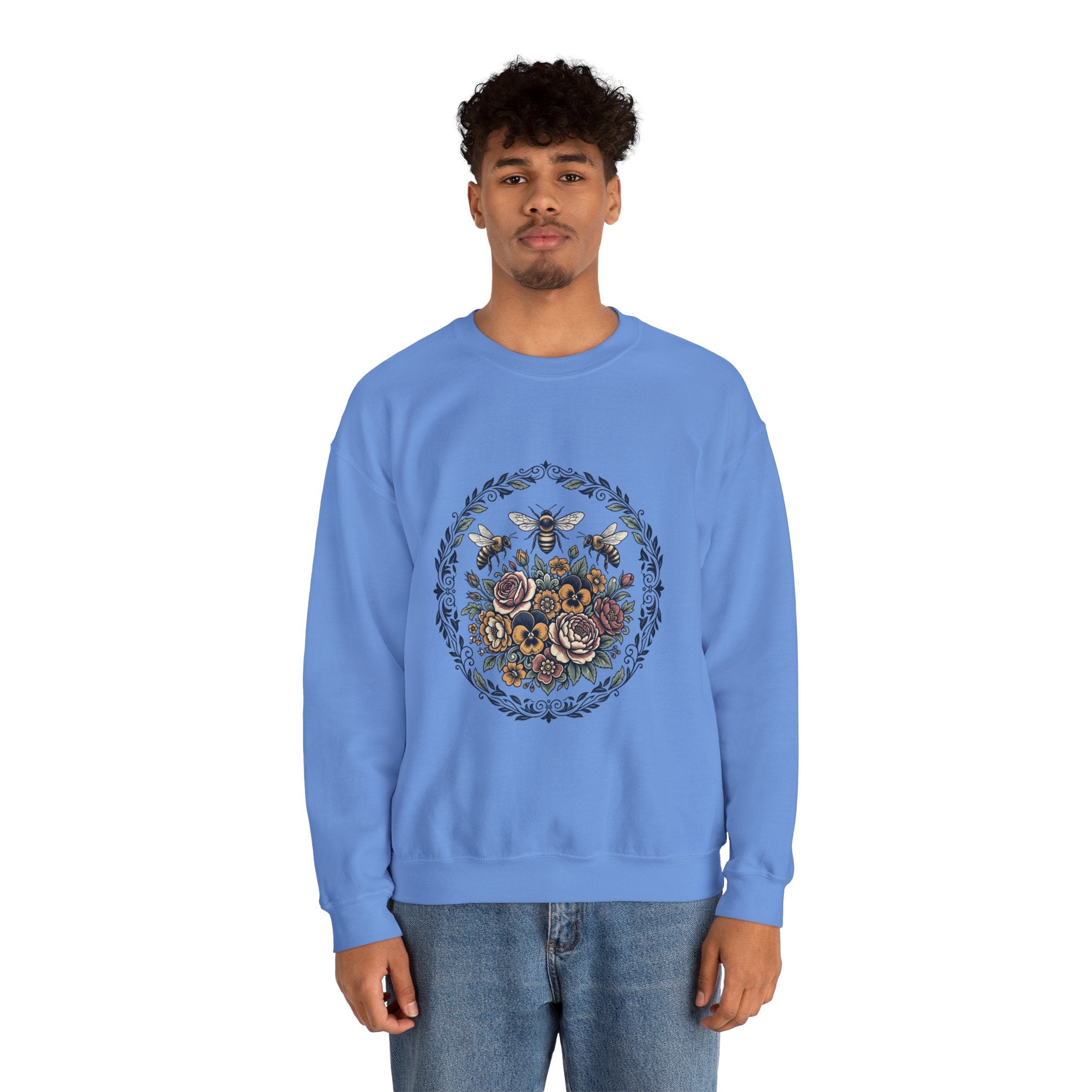 Unisex Floral with Bees Sweatshirt