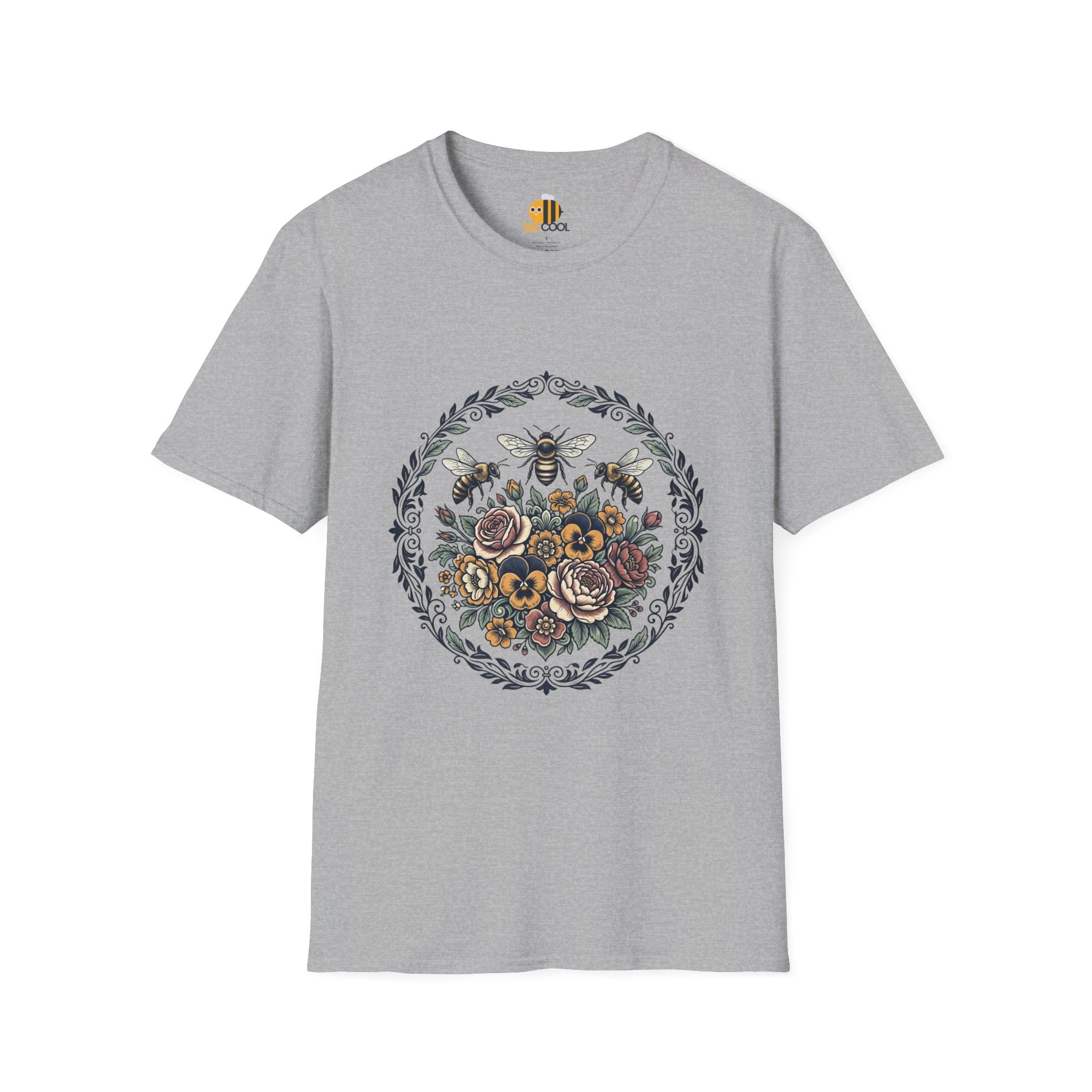 Unisex Bees and Flowers T-Shirt