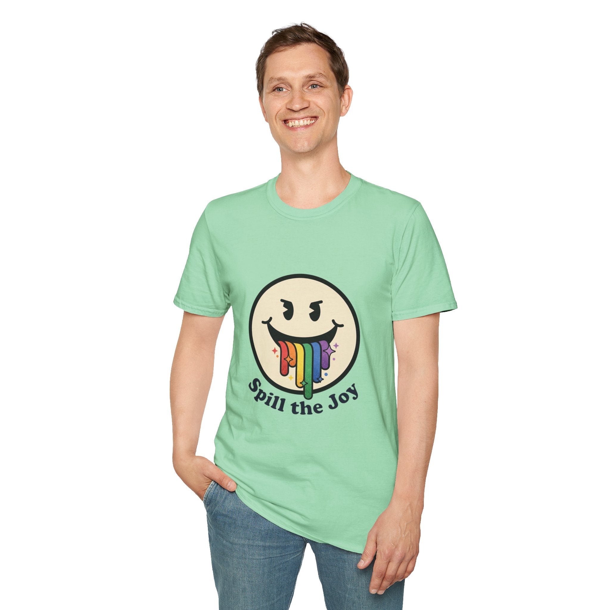Smiley Face Spill the Joy T-Shirt