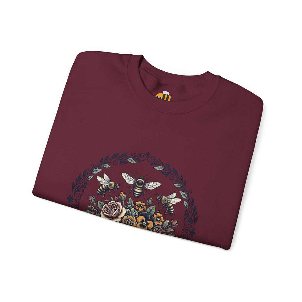 Unisex Floral with Bees Sweatshirt