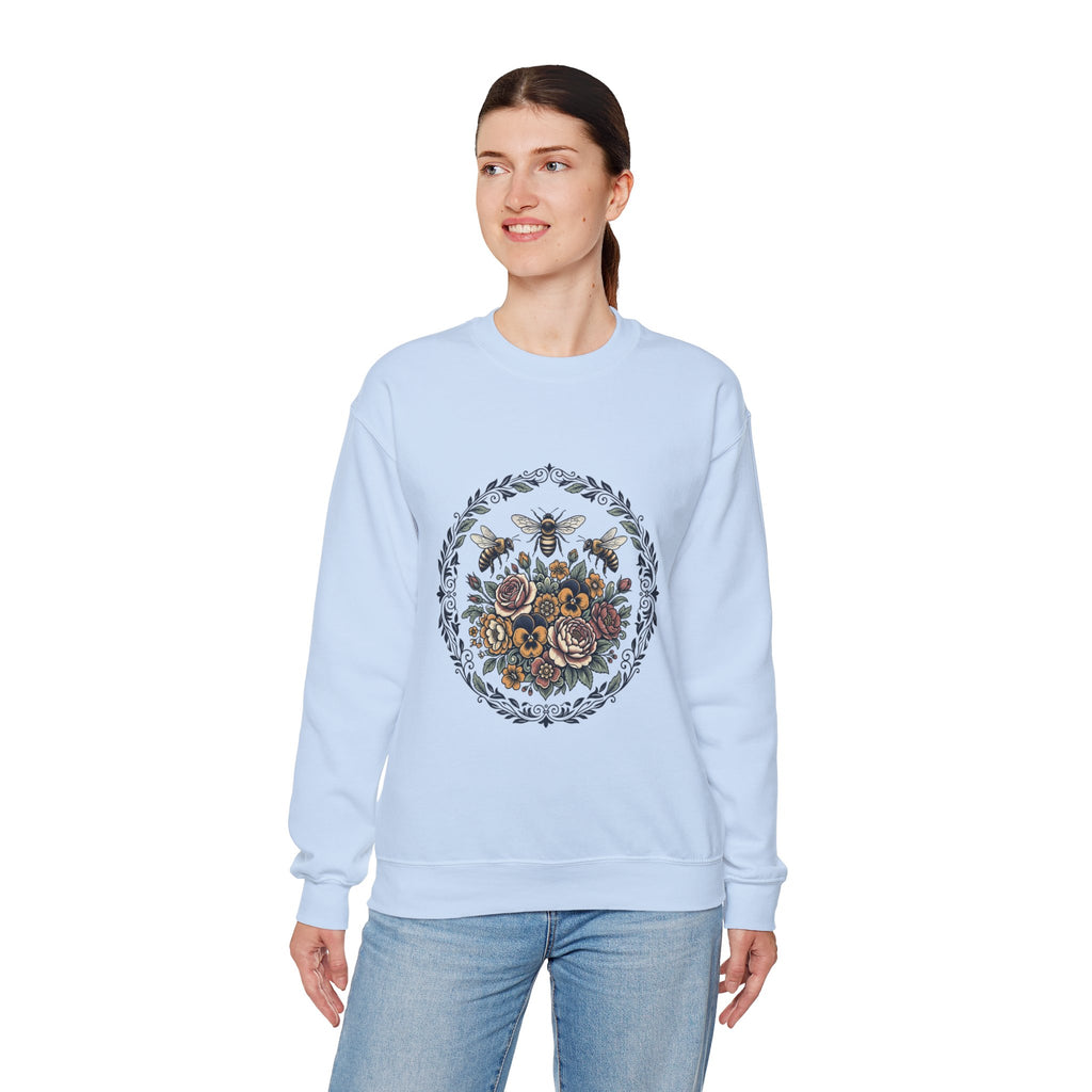 Unisex Floral with Bees Sweatshirt