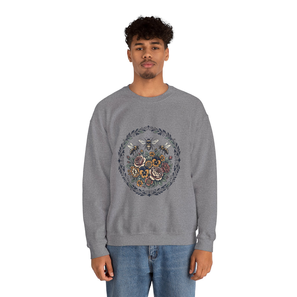 Unisex Floral with Bees Sweatshirt