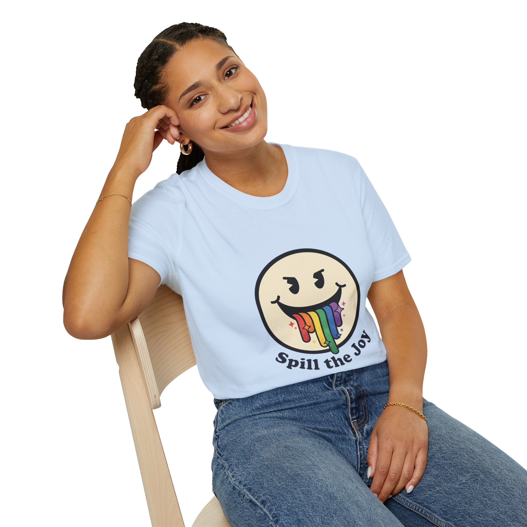 Smiley Face Spill the Joy T-Shirt