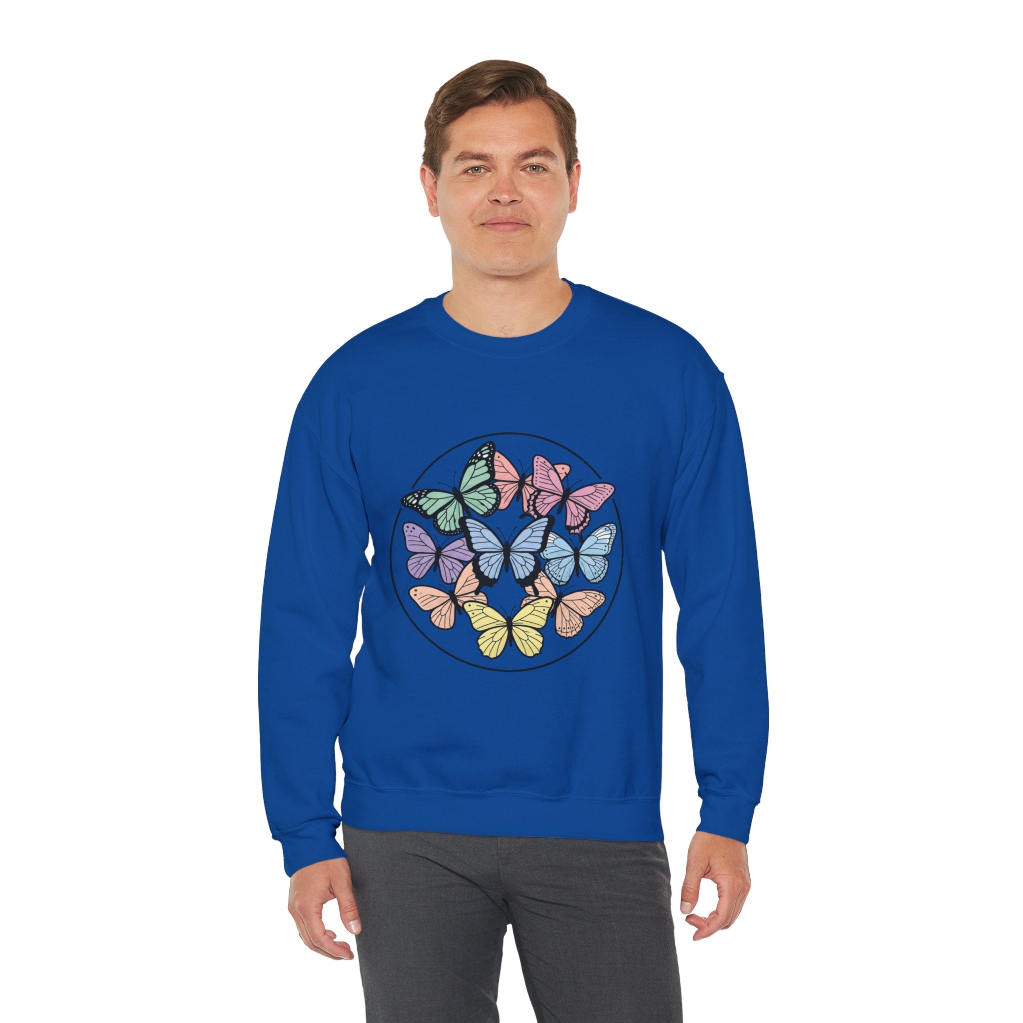 Unisex Colorful Butterfly Sweatshirt