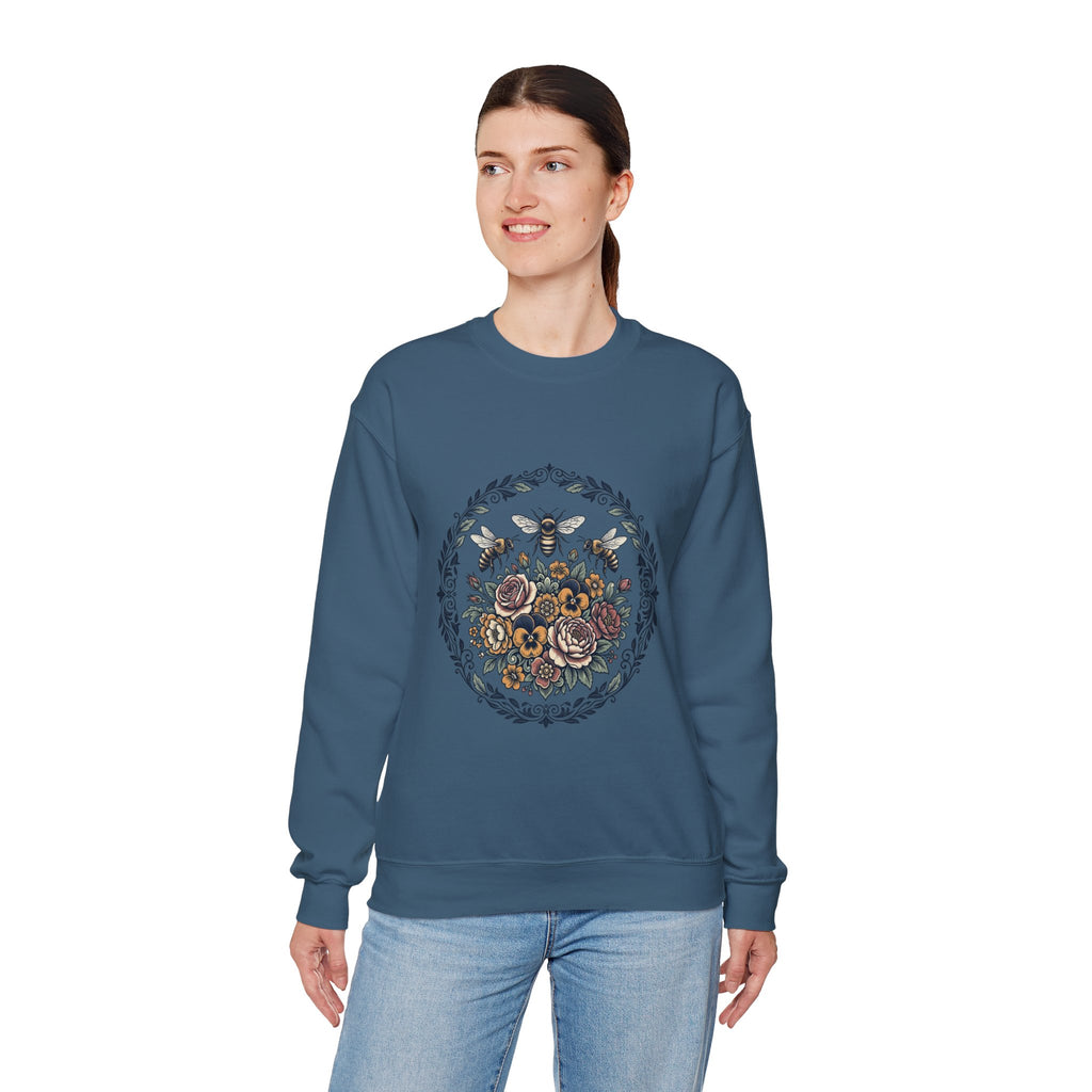 Unisex Floral with Bees Sweatshirt