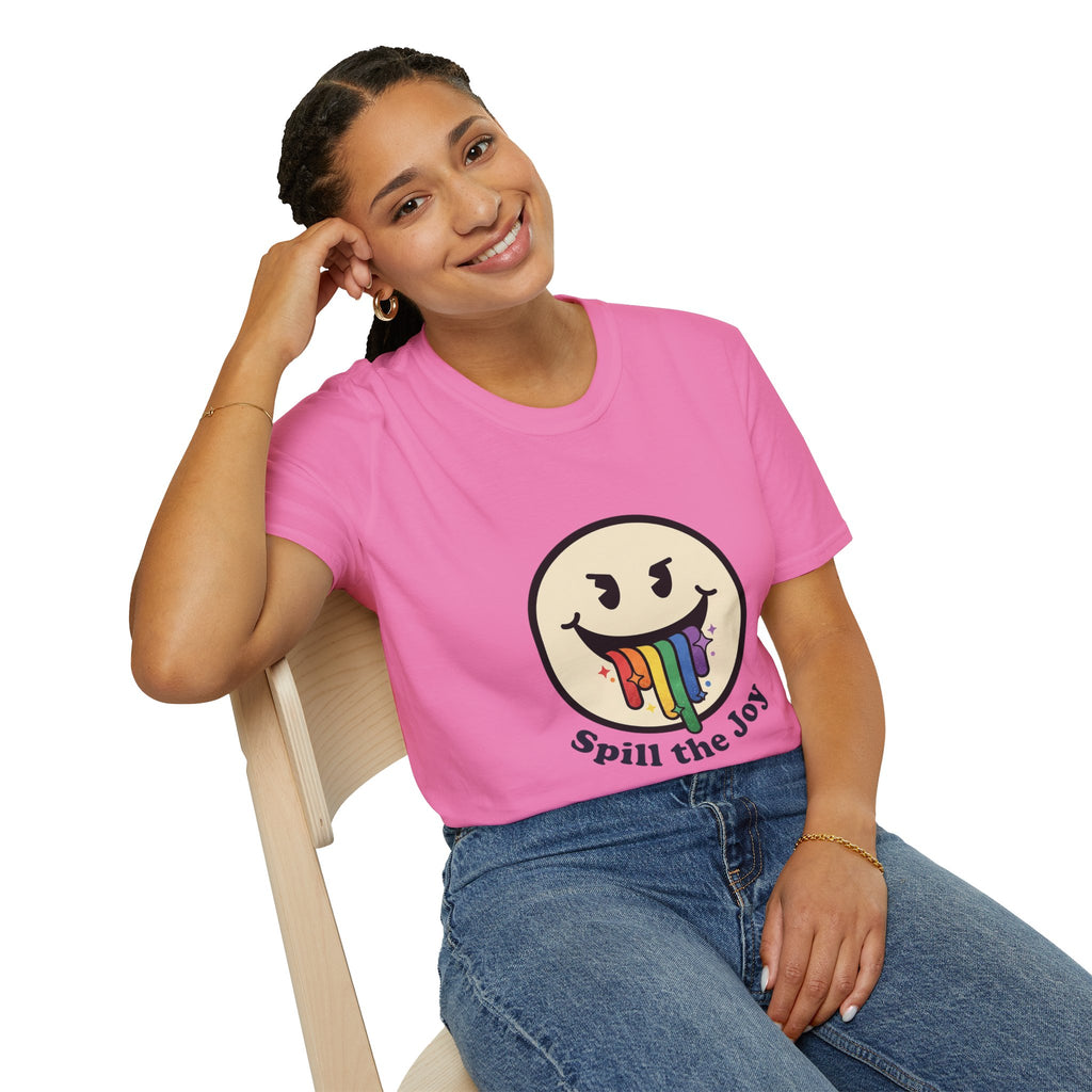 Smiley Face Spill the Joy T-Shirt