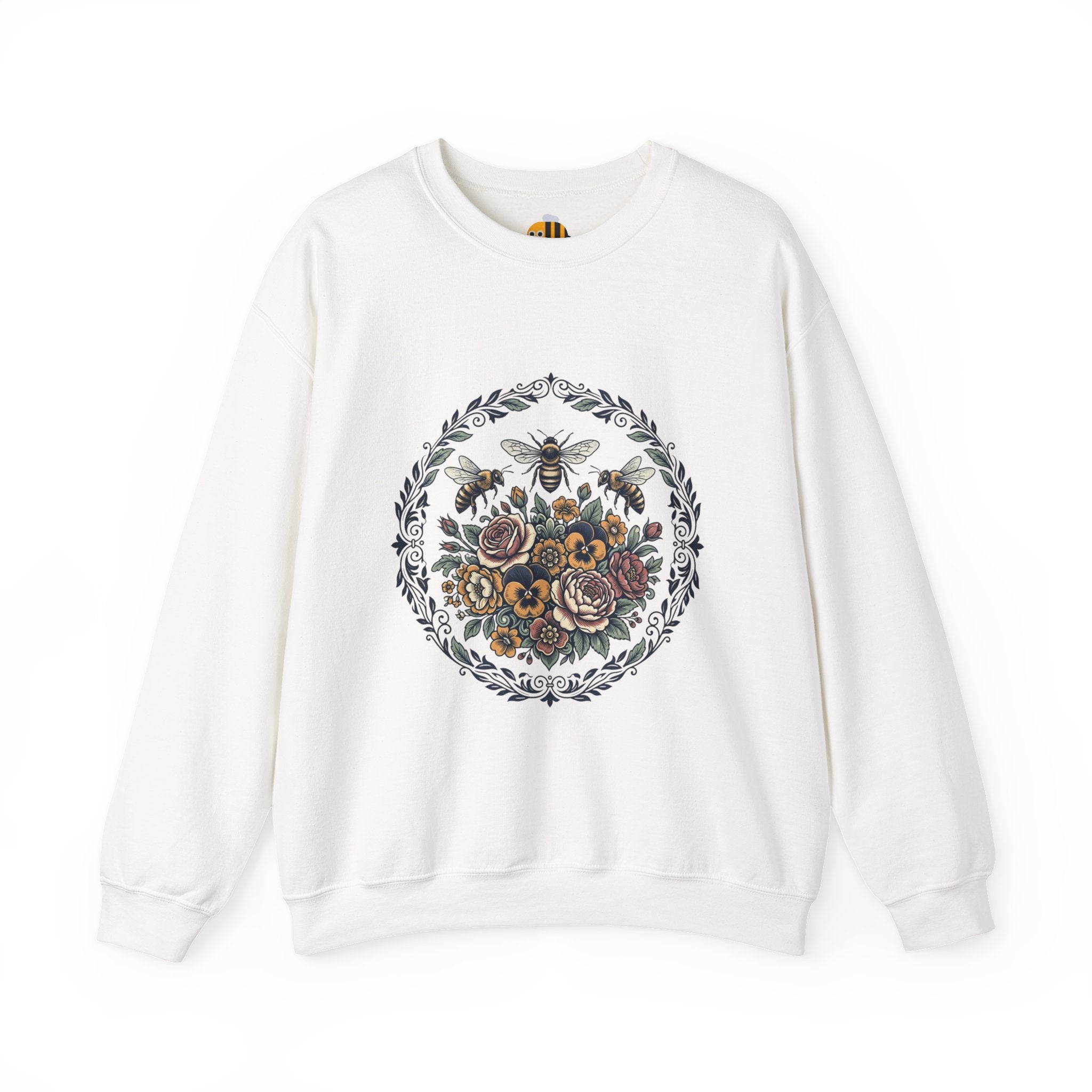 Unisex Floral with Bees Sweatshirt