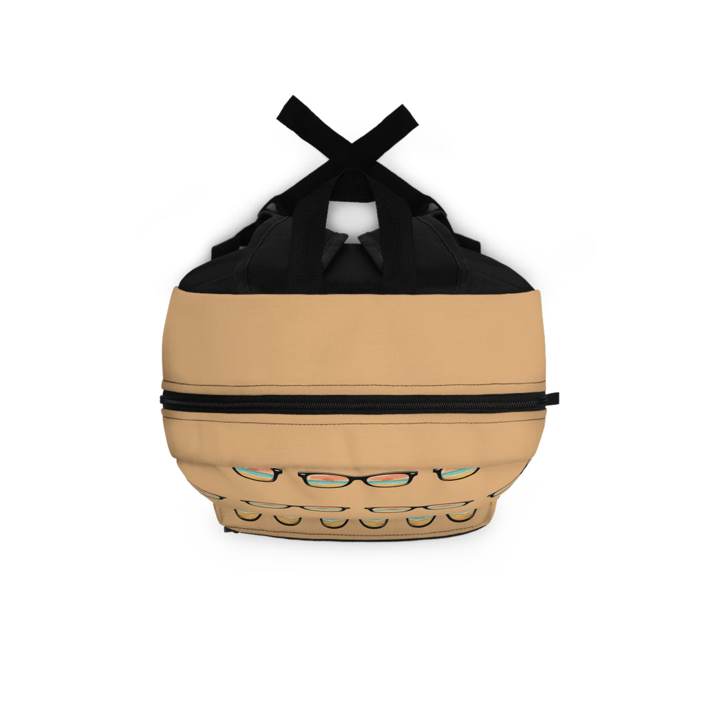 Retro Sunglasses Pattern Backpack | Tan Shades Print