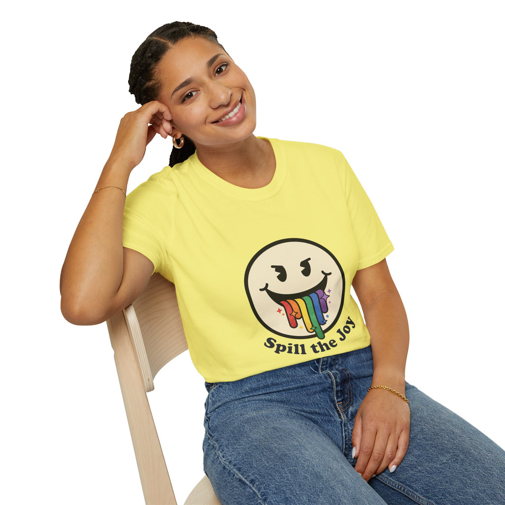 Smiley Face Spill the Joy T-Shirt