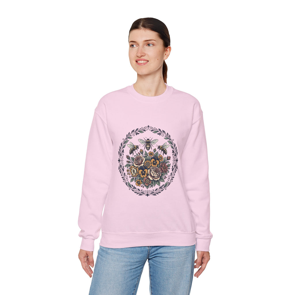 Unisex Floral with Bees Sweatshirt