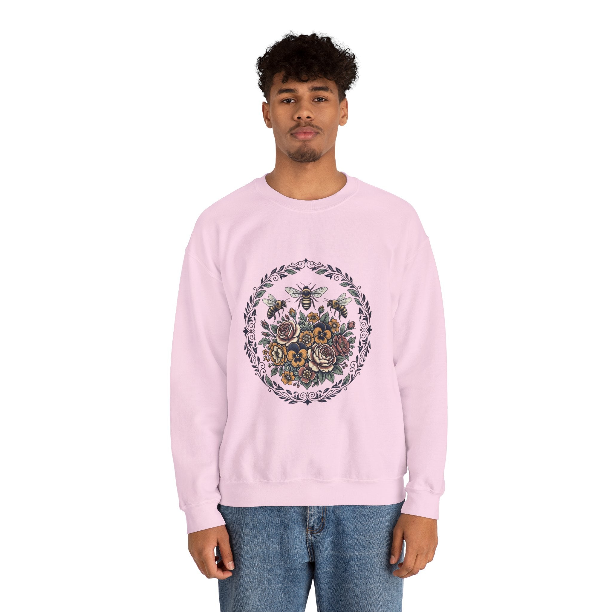 Unisex Floral with Bees Sweatshirt