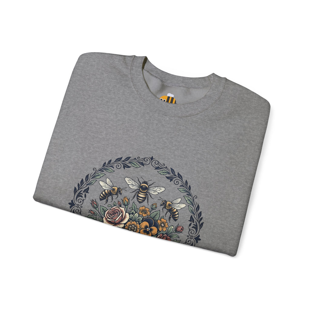 Unisex Floral with Bees Sweatshirt