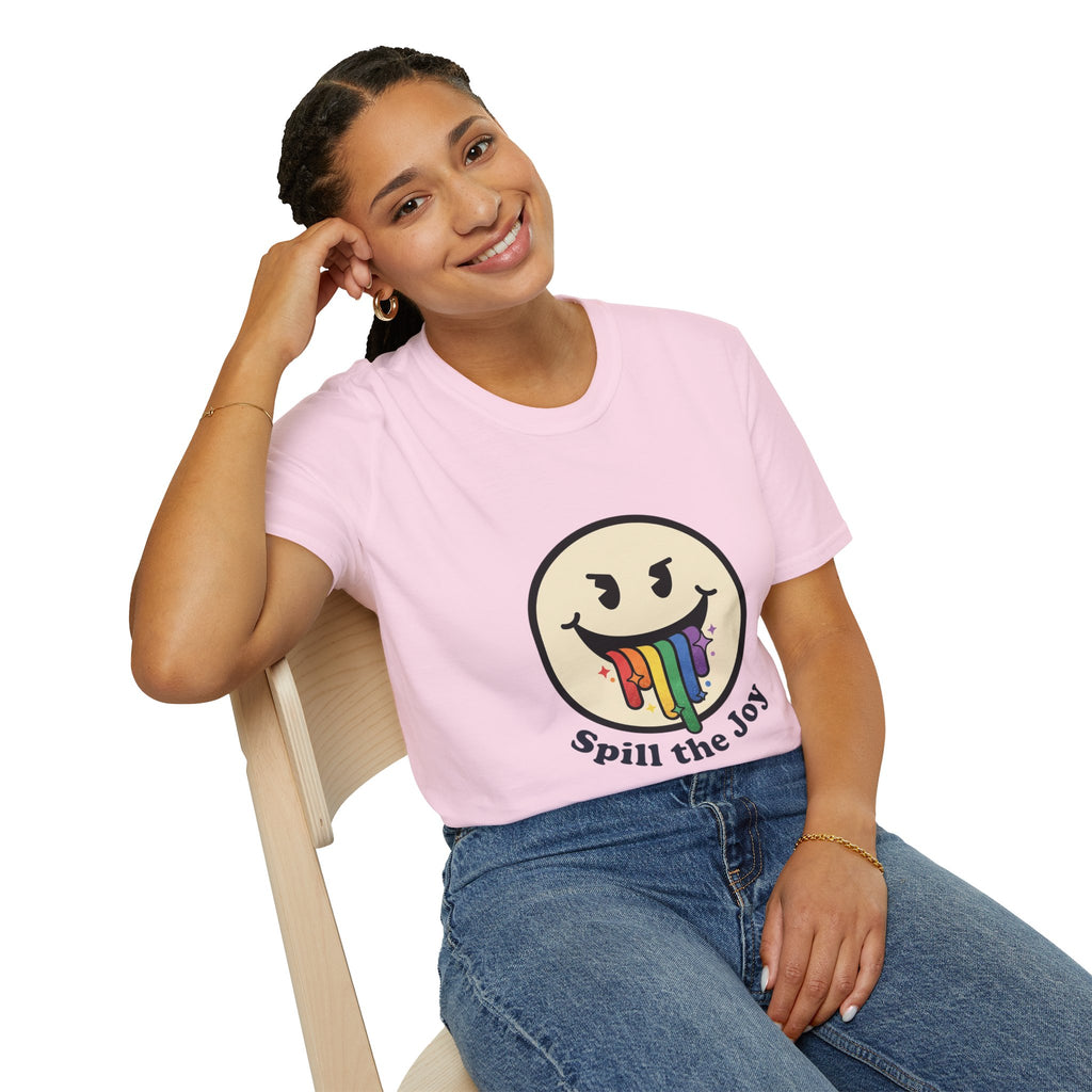 Smiley Face Spill the Joy T-Shirt