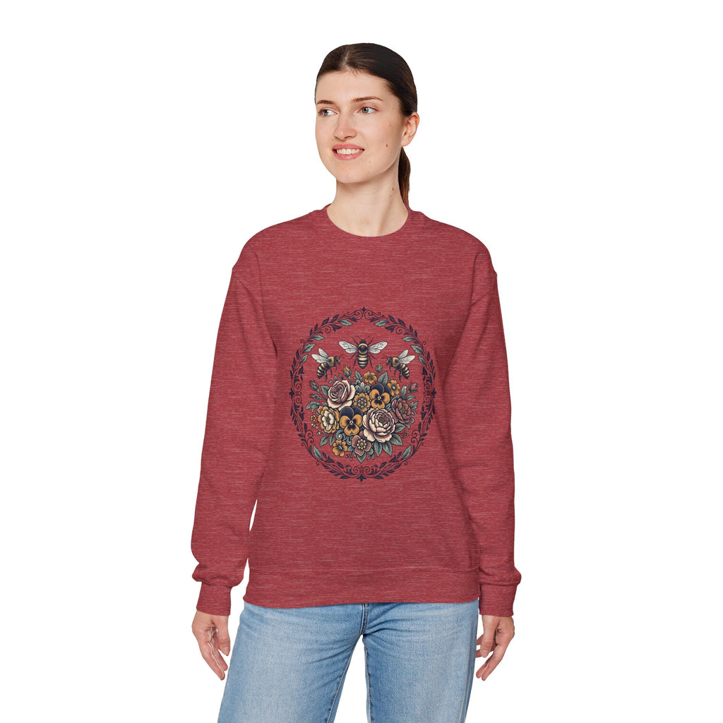 Unisex Floral with Bees Sweatshirt