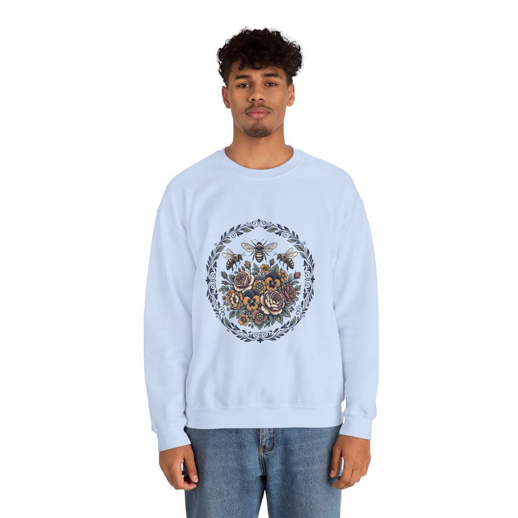 Unisex Floral with Bees Sweatshirt