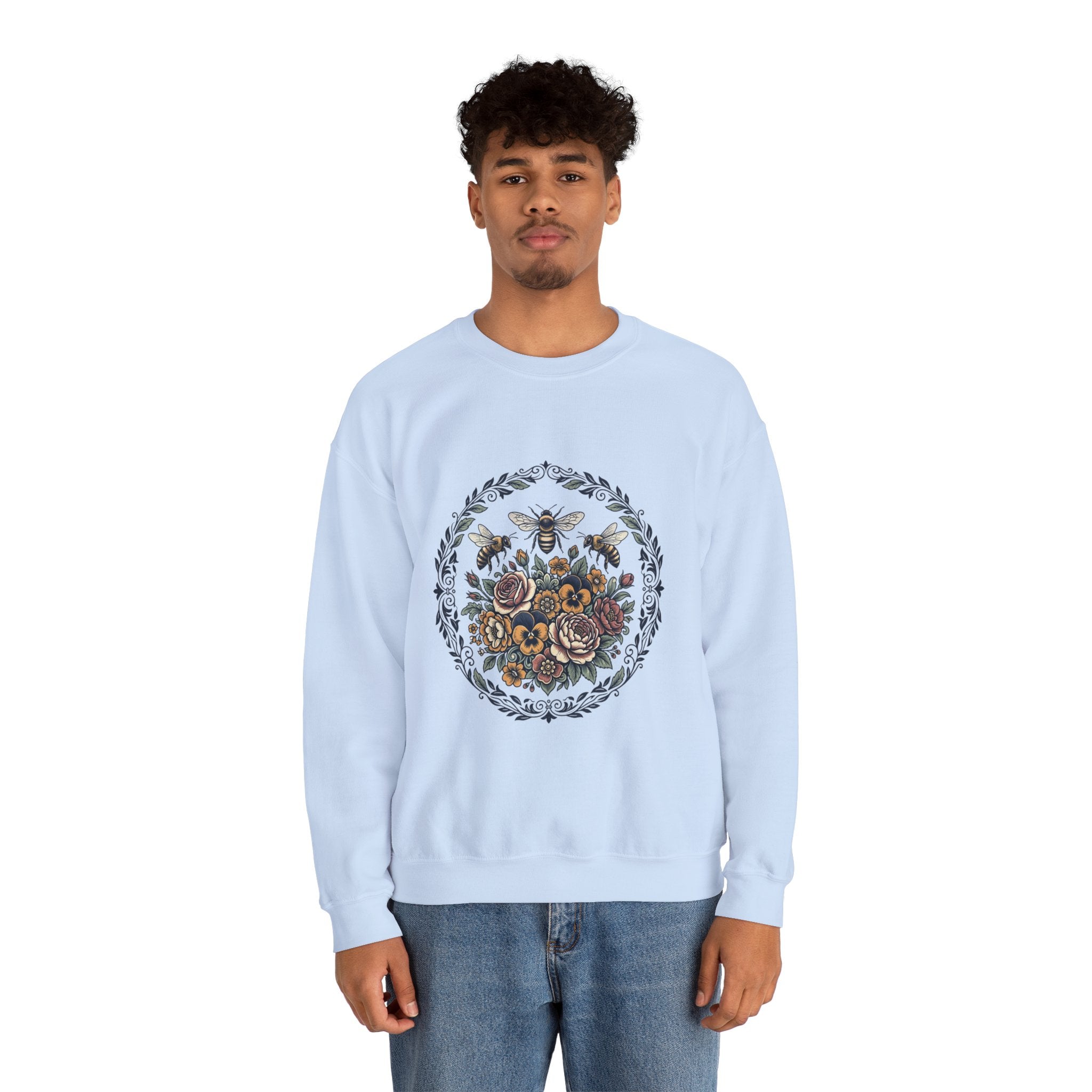 Unisex Floral with Bees Sweatshirt