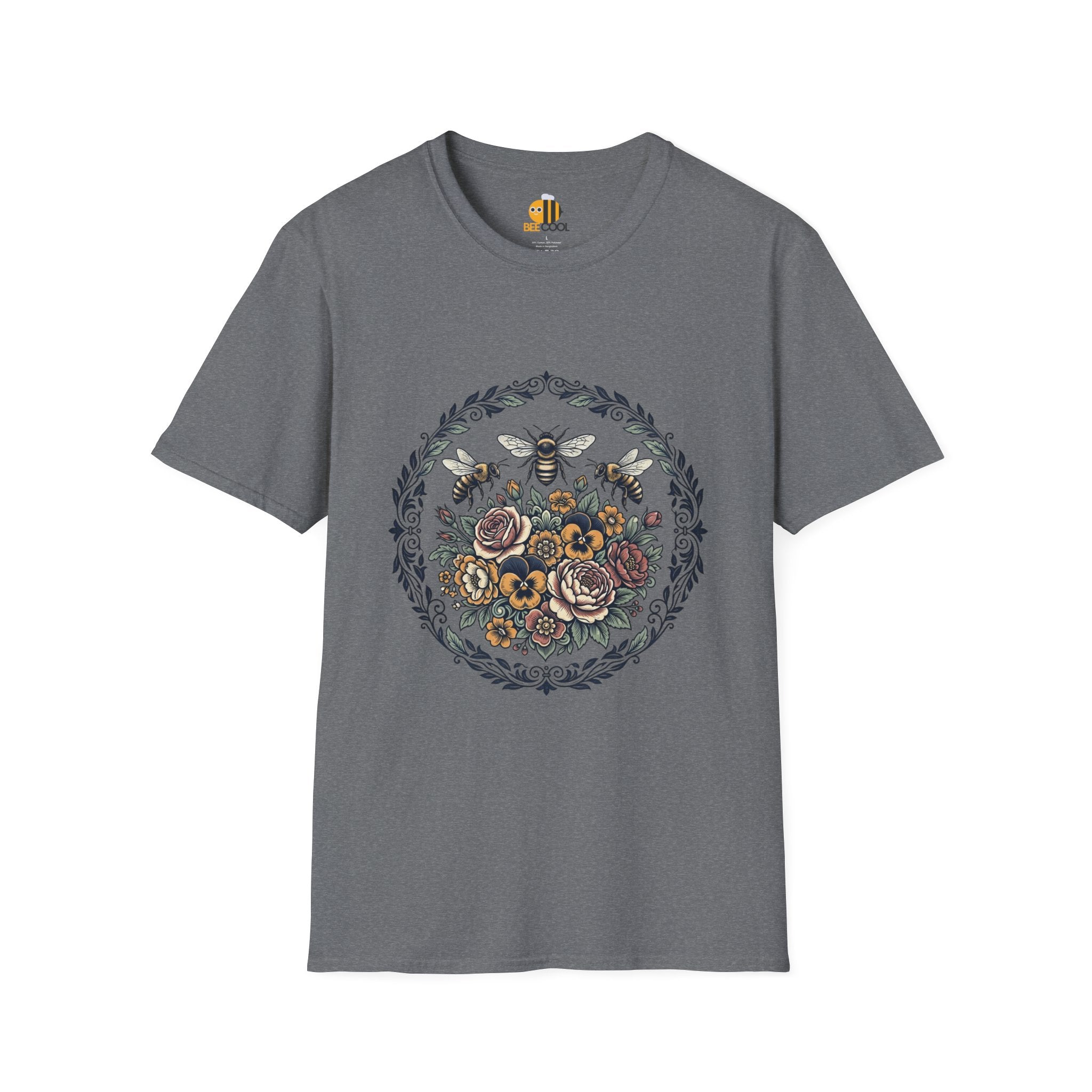 Unisex Bees and Flowers T-Shirt