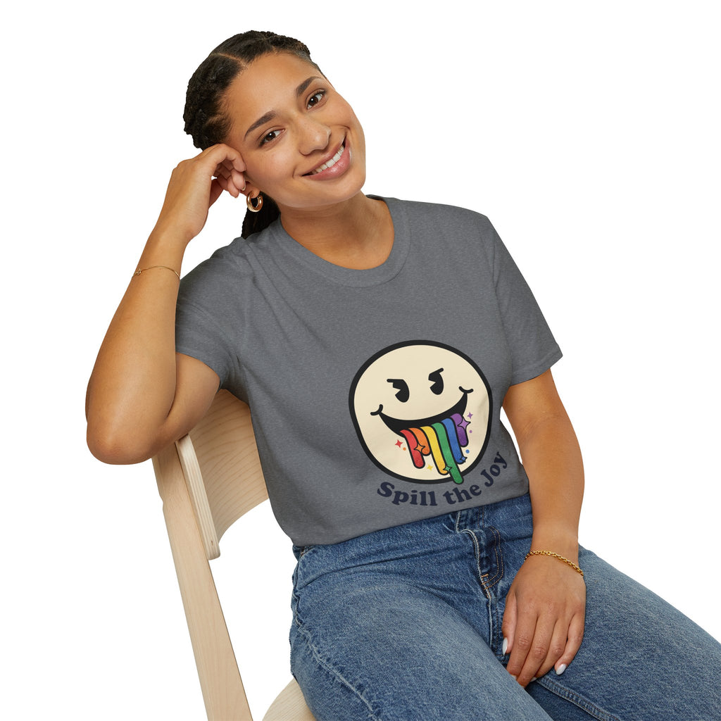 Smiley Face Spill the Joy T-Shirt