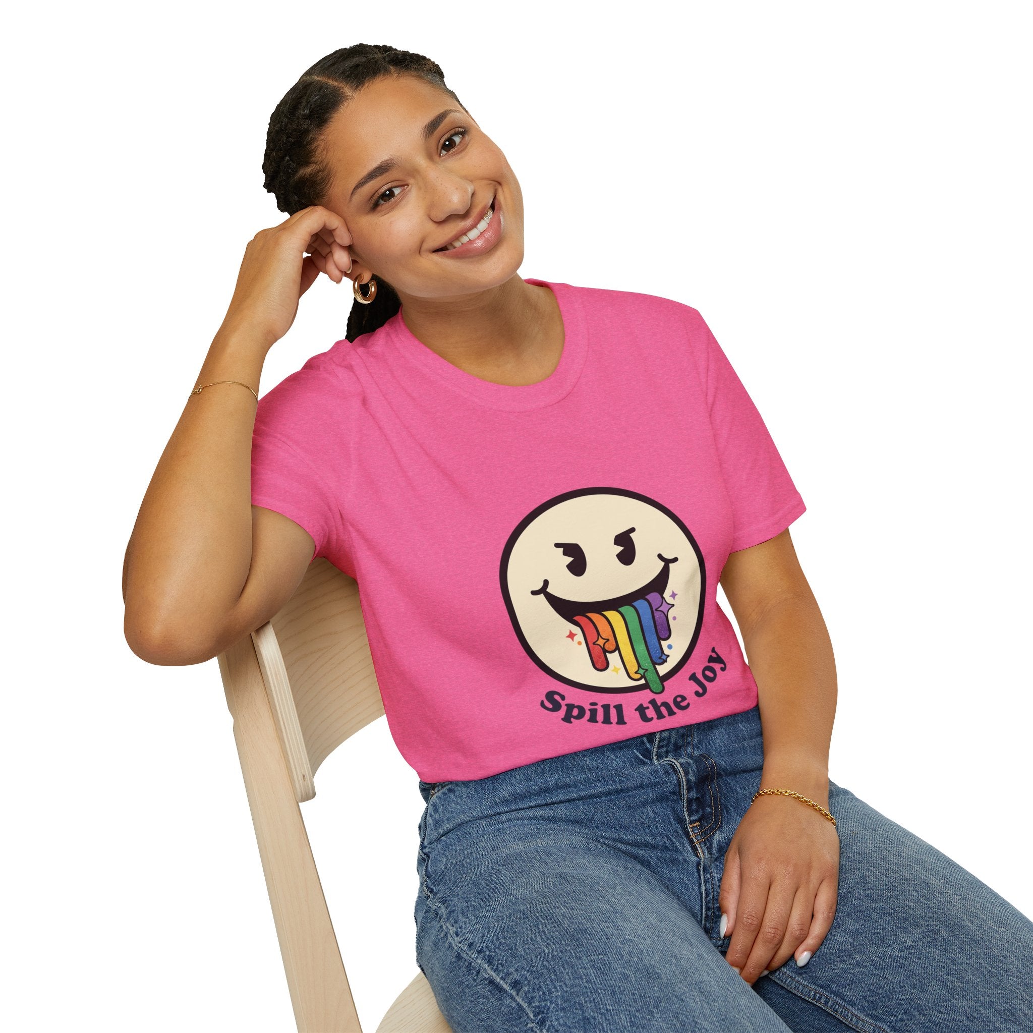Smiley Face Spill the Joy T-Shirt