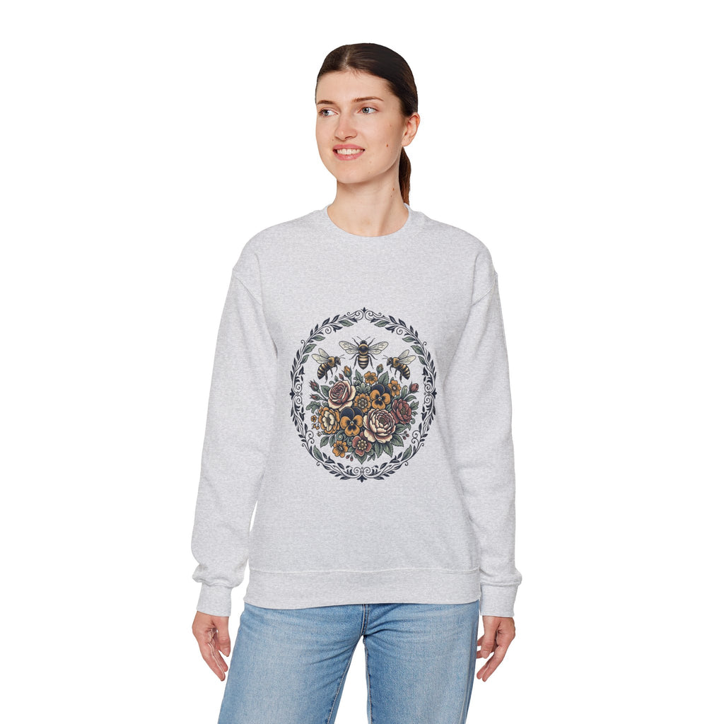 Unisex Floral with Bees Sweatshirt