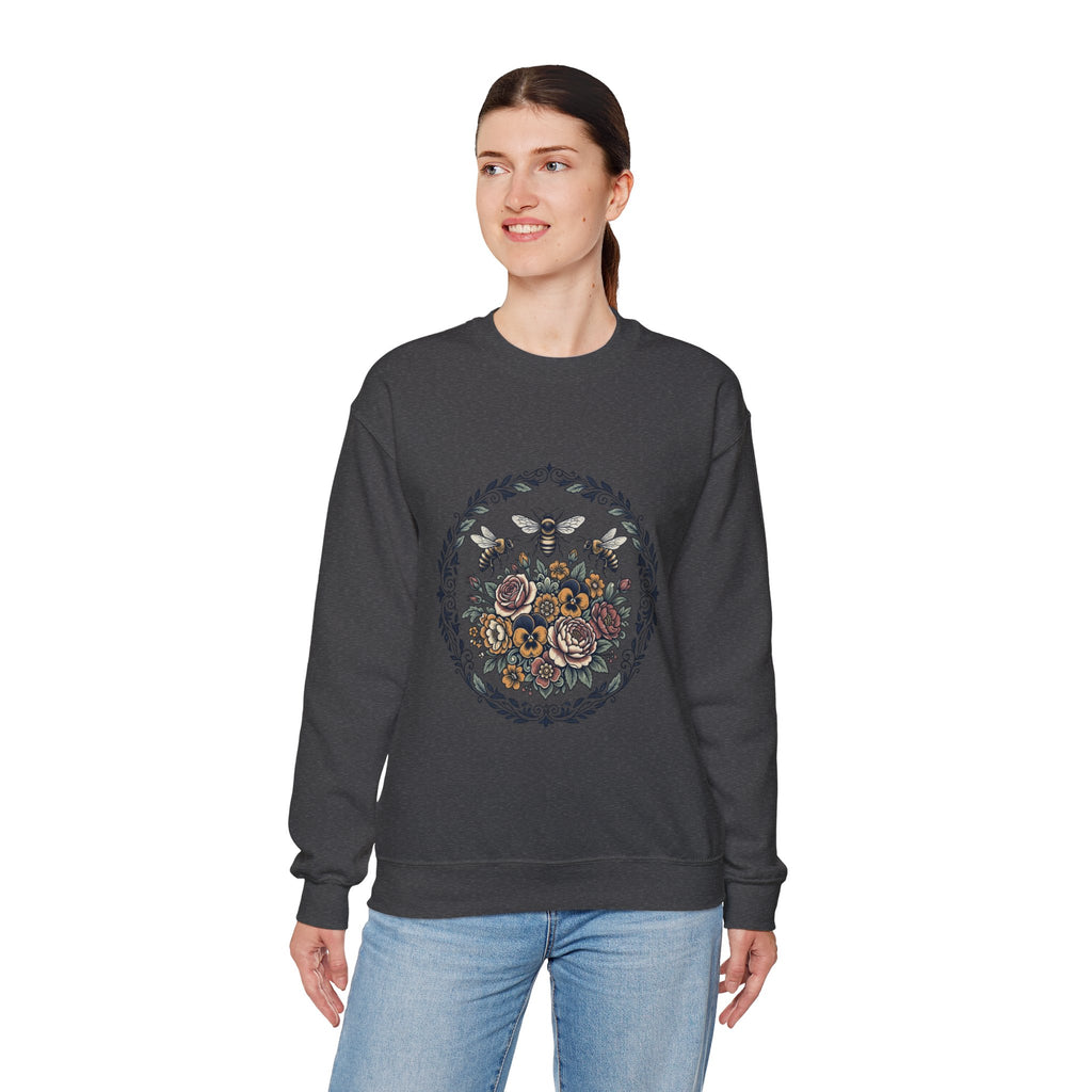 Unisex Floral with Bees Sweatshirt