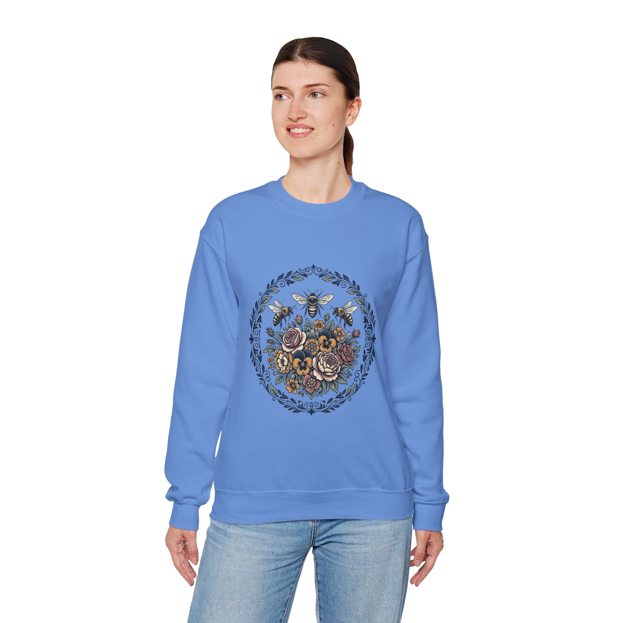 Unisex Floral with Bees Sweatshirt