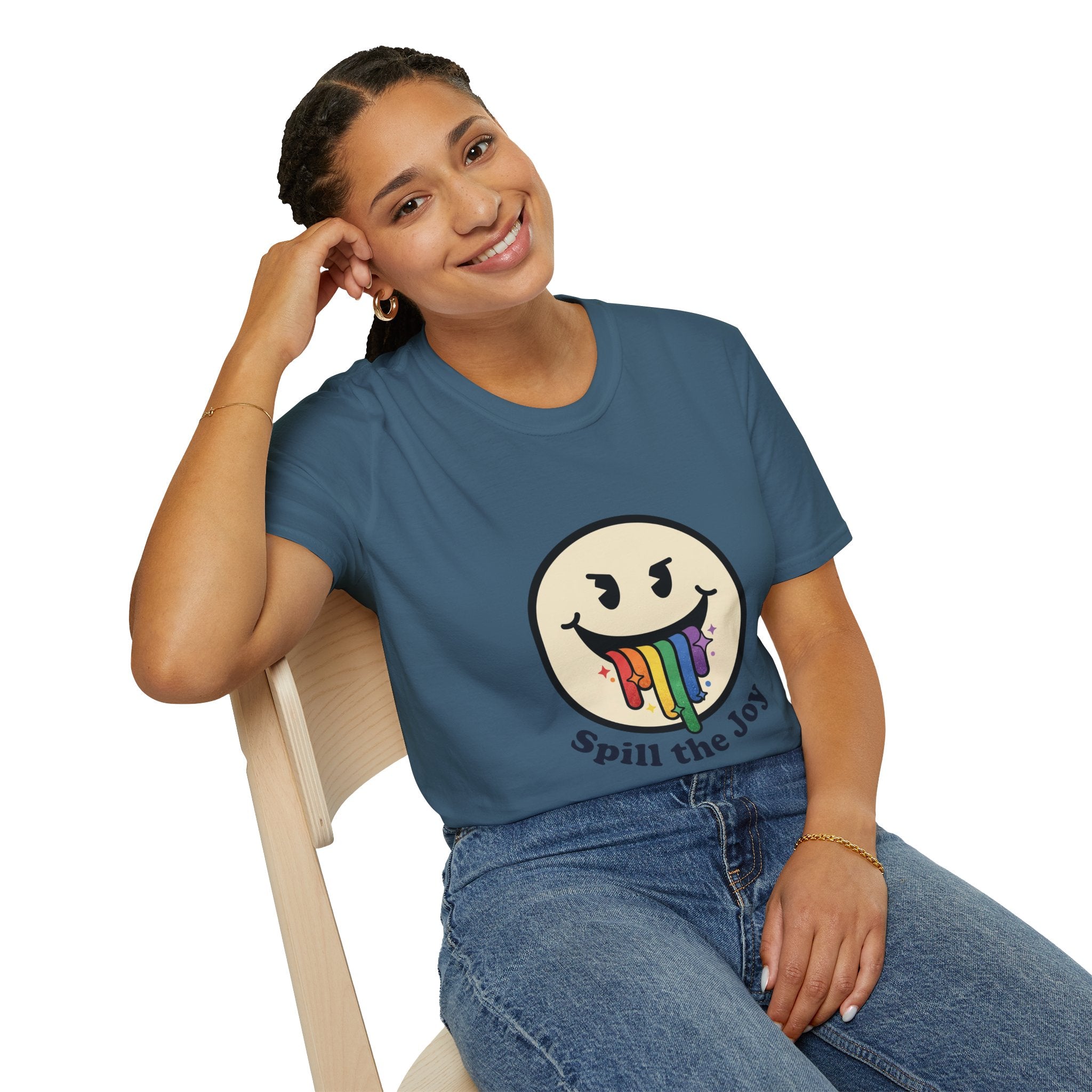 Smiley Face Spill the Joy T-Shirt