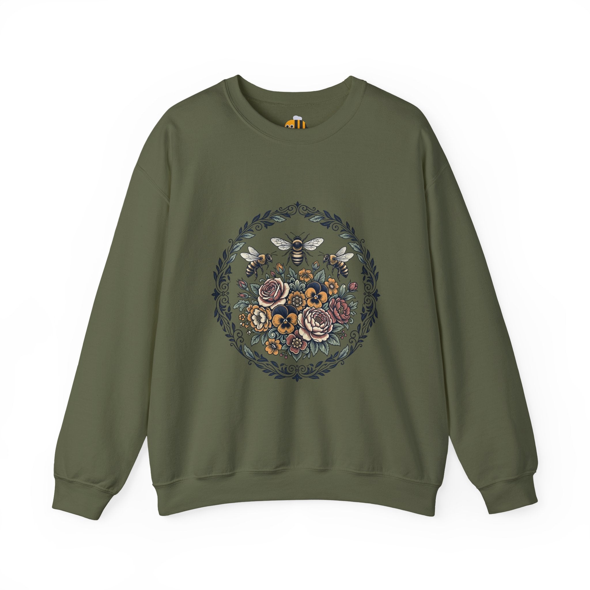 Unisex Floral with Bees Sweatshirt