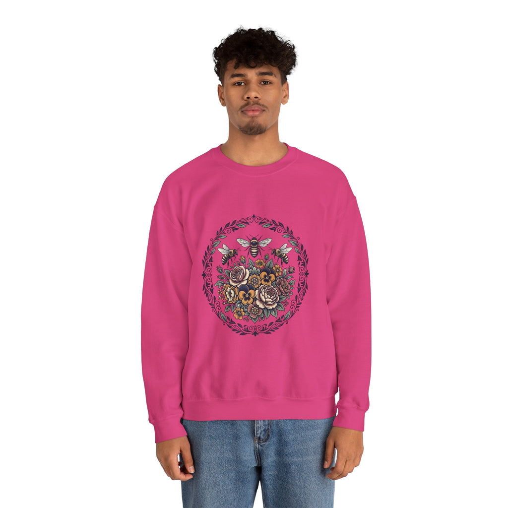 Unisex Floral with Bees Sweatshirt