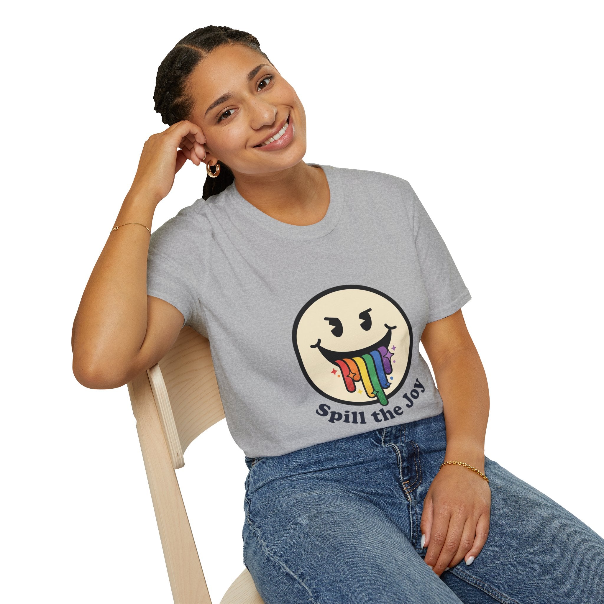 Smiley Face Spill the Joy T-Shirt
