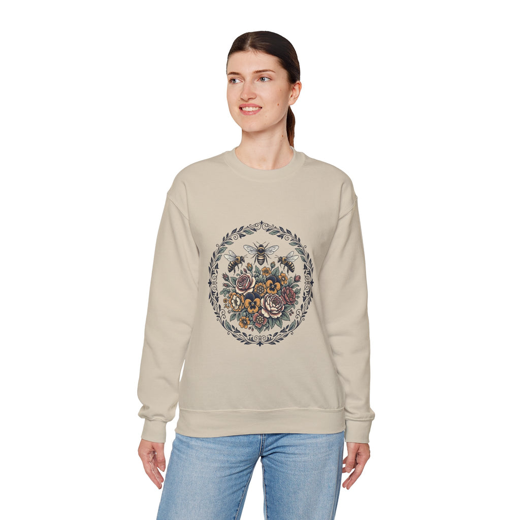 Unisex Floral with Bees Sweatshirt