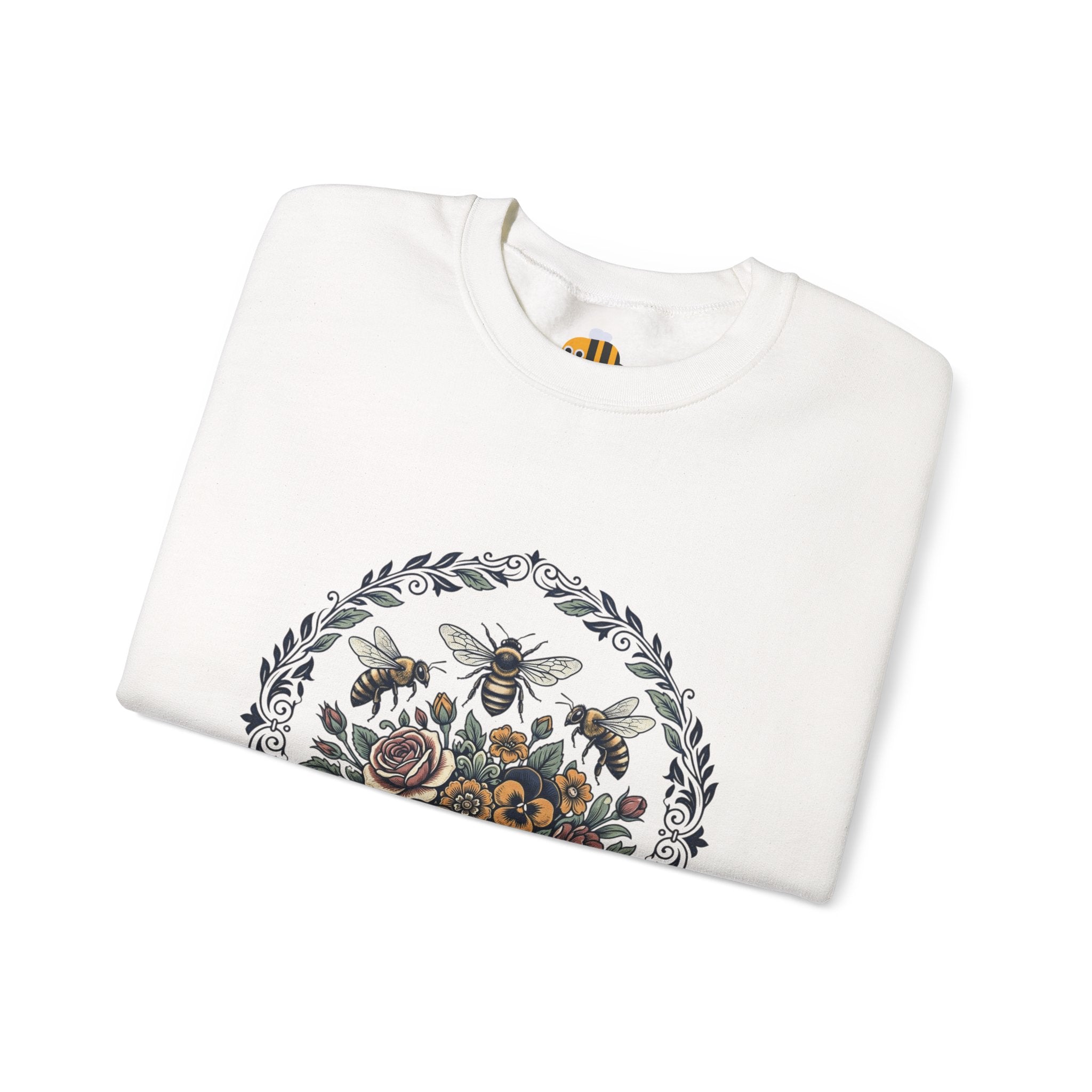 Unisex Floral with Bees Sweatshirt