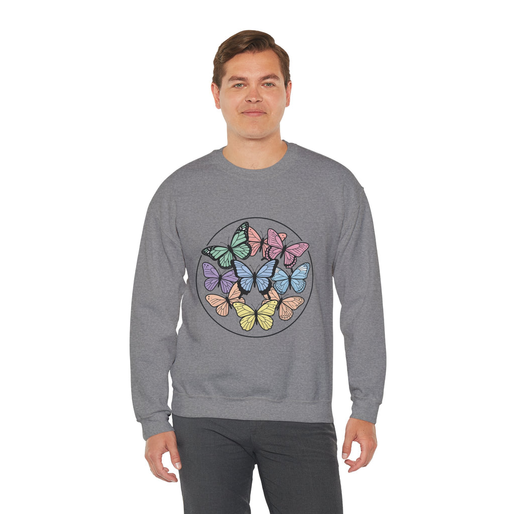 Unisex Colorful Butterfly Sweatshirt