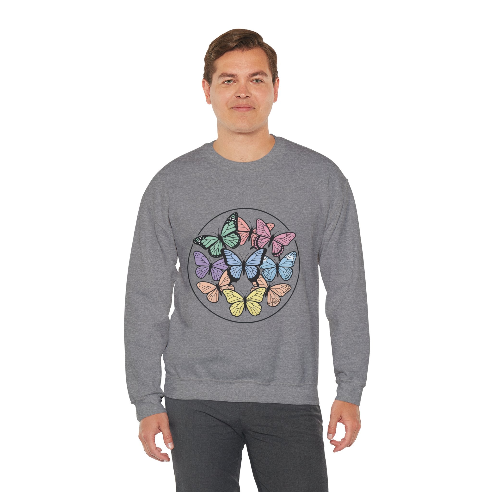Unisex Colorful Butterfly Sweatshirt