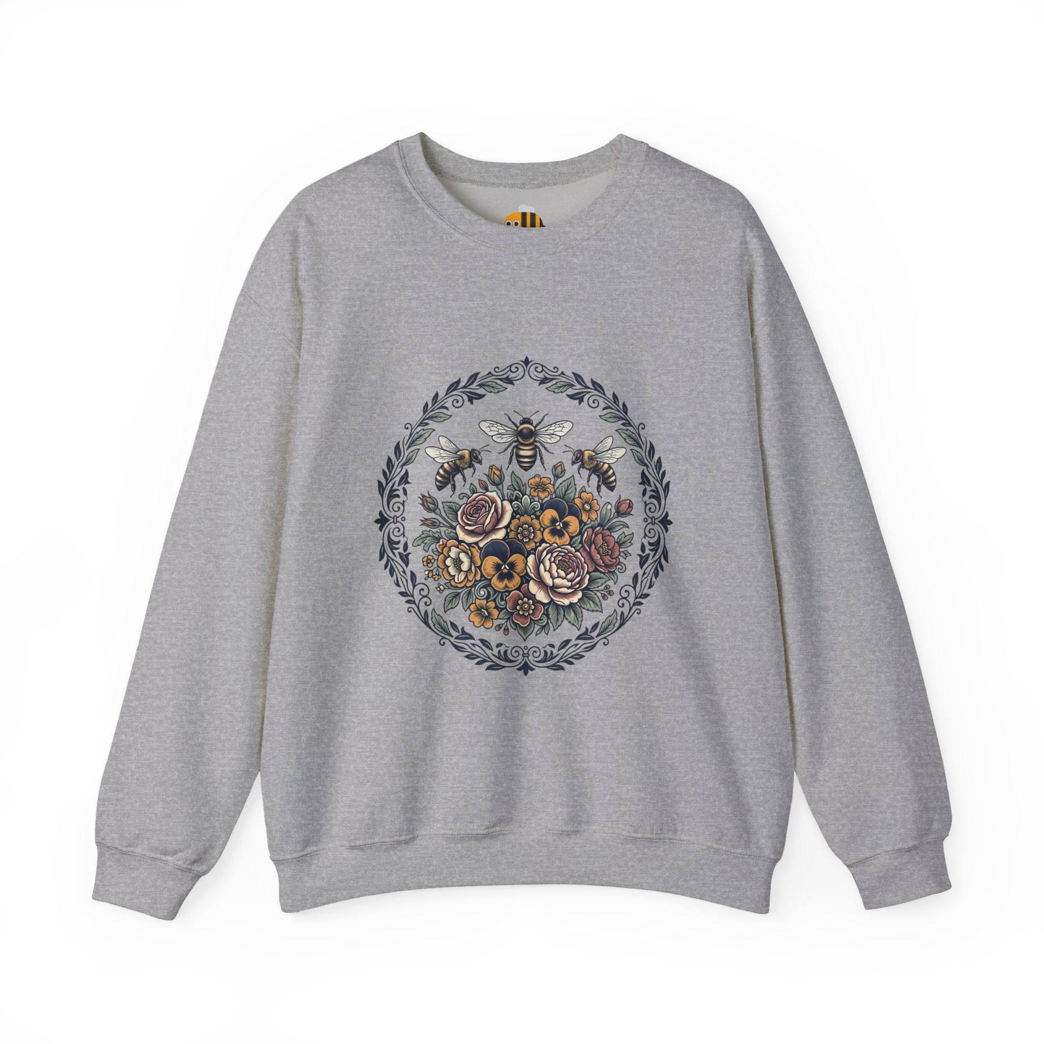 Unisex Floral with Bees Sweatshirt