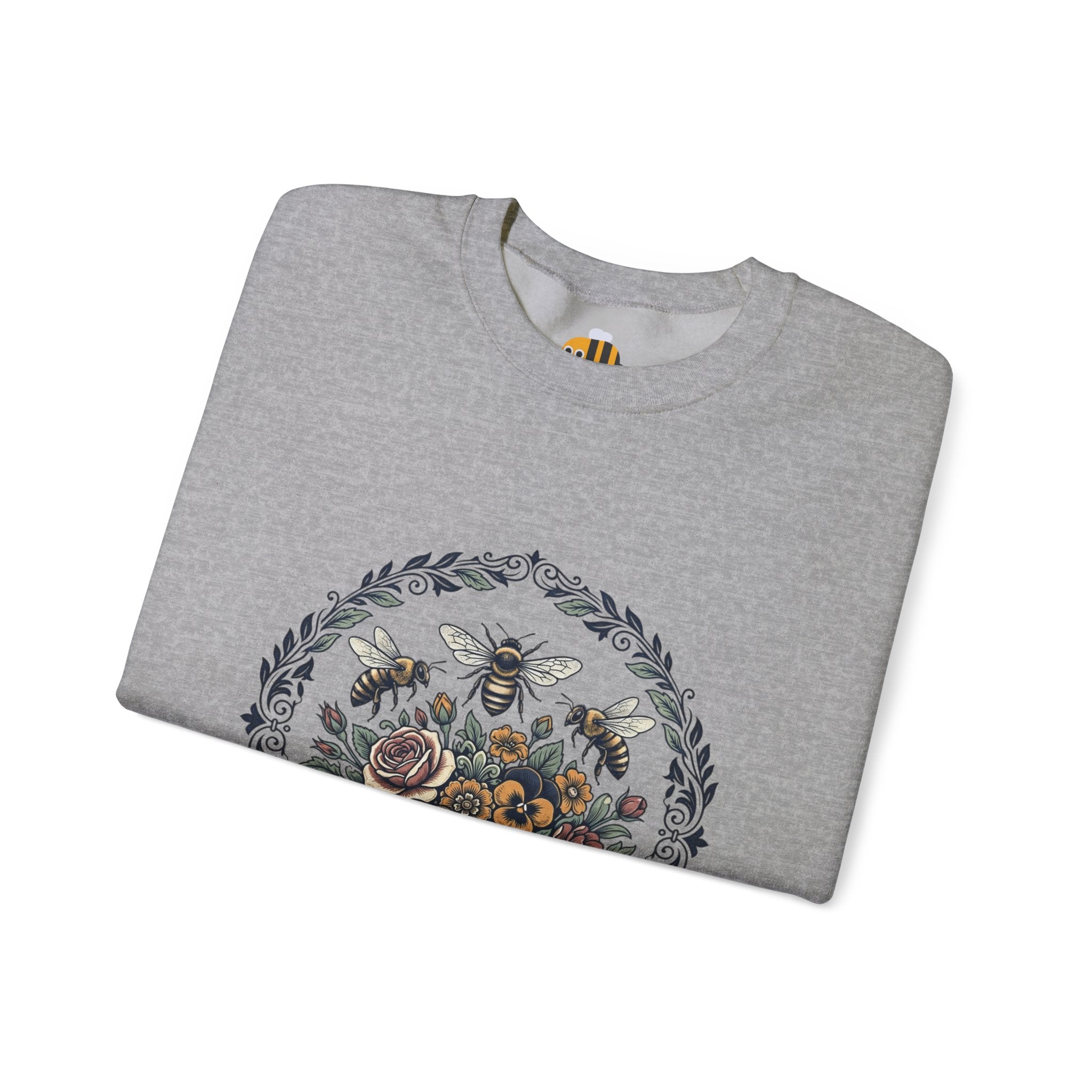 Unisex Floral with Bees Sweatshirt