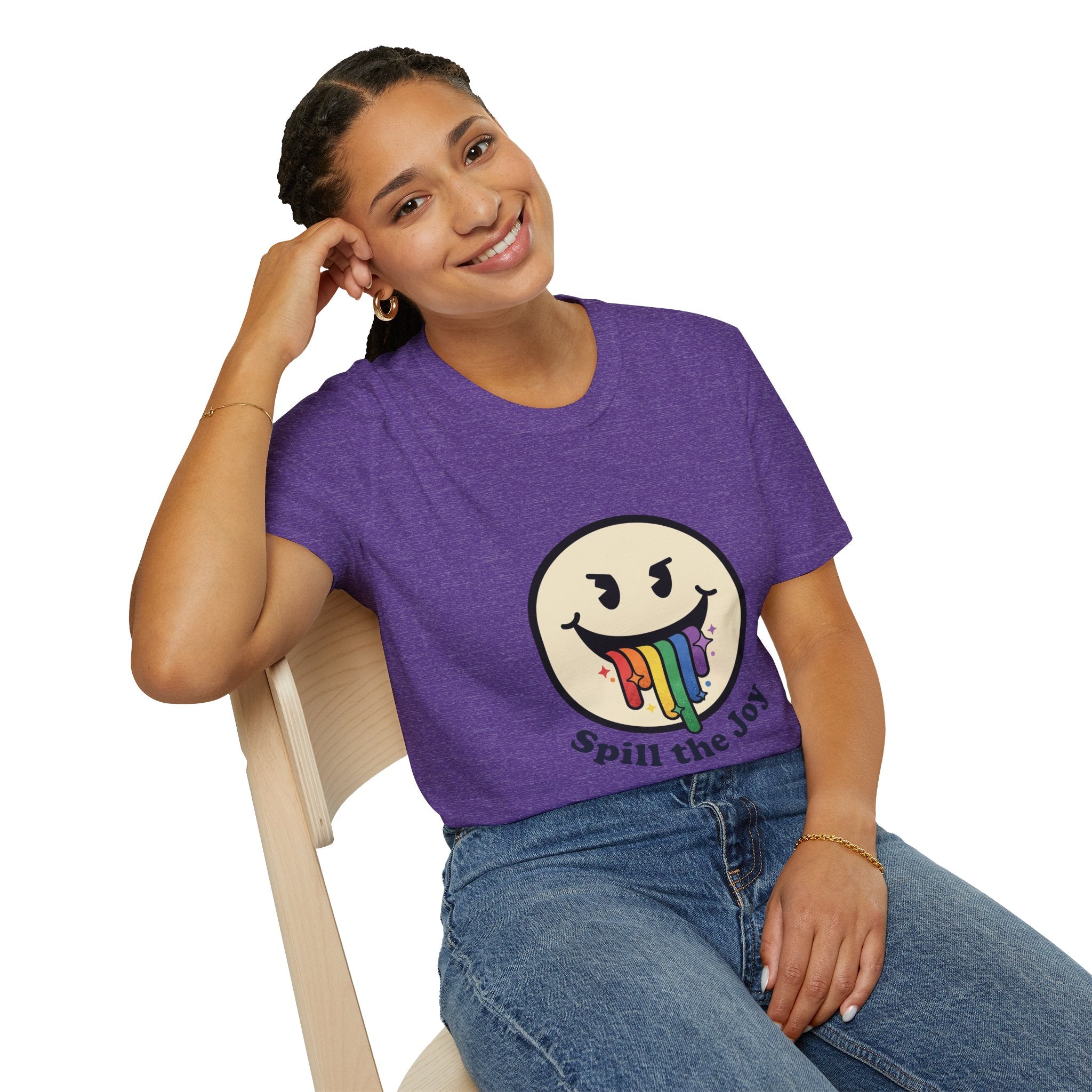 Smiley Face Spill the Joy T-Shirt