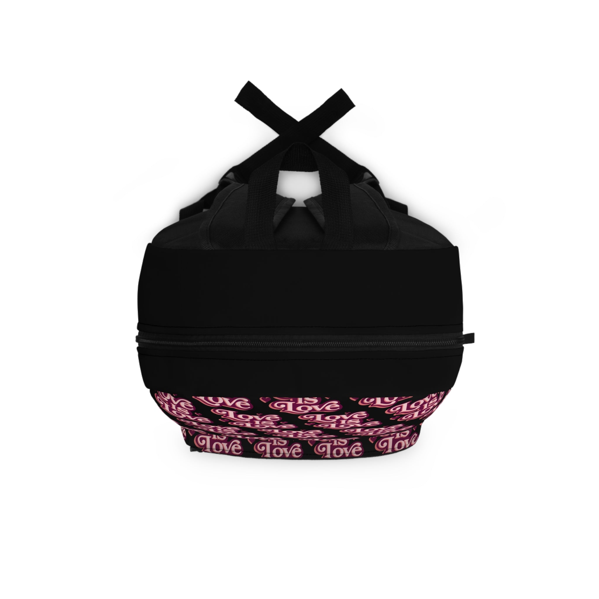 Love Is Love pattern Backpack | LGBTQ Pride pink repeating text