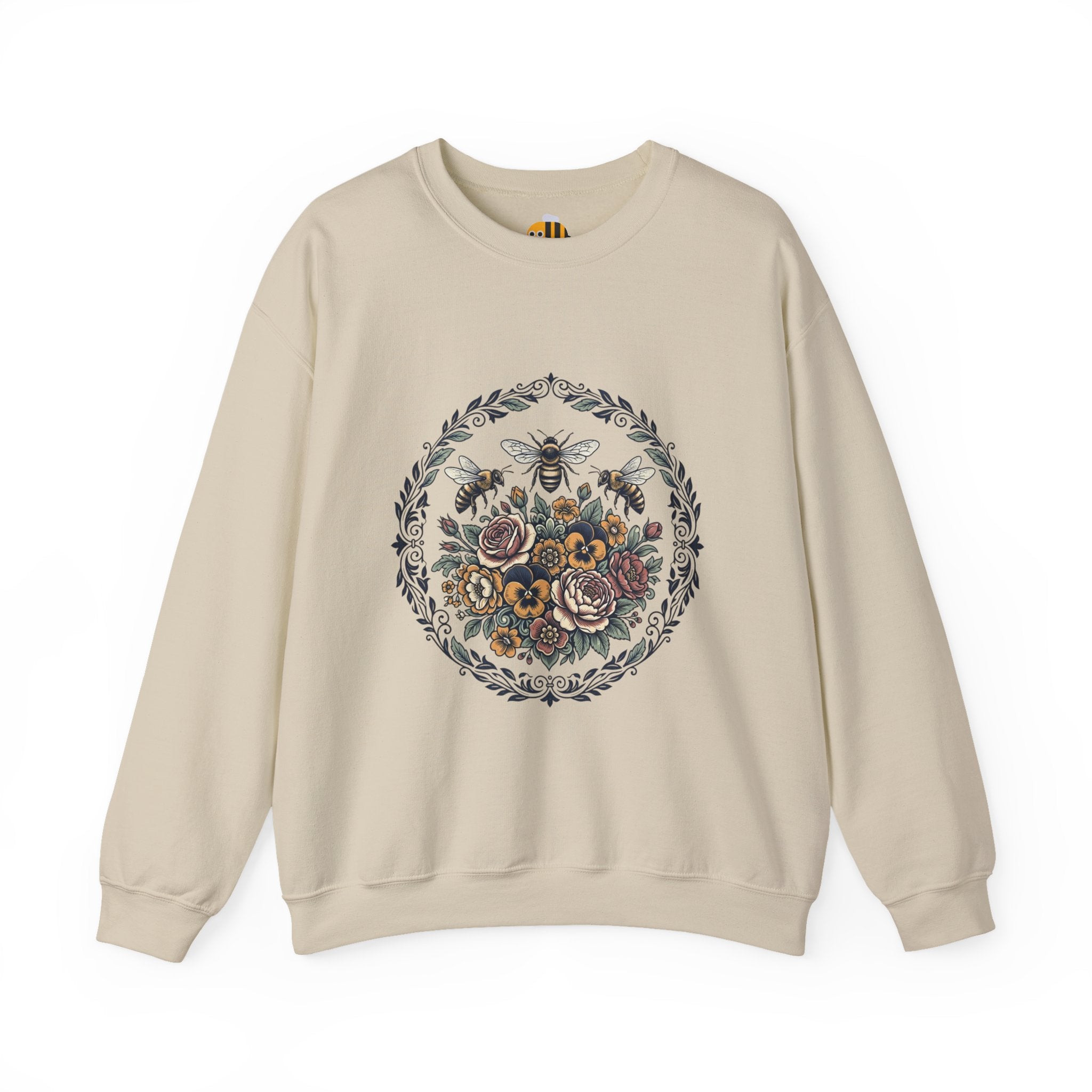 Unisex Floral with Bees Sweatshirt