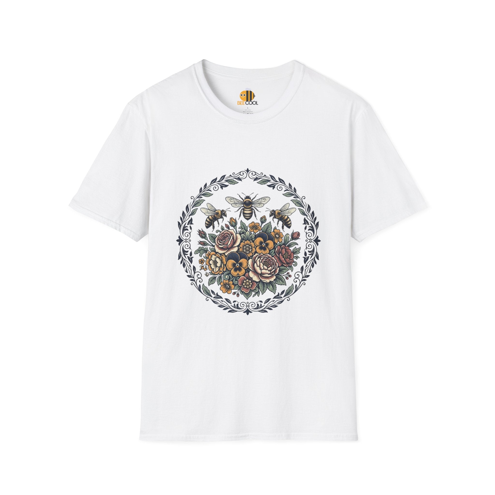 Unisex Bees and Flowers T-Shirt