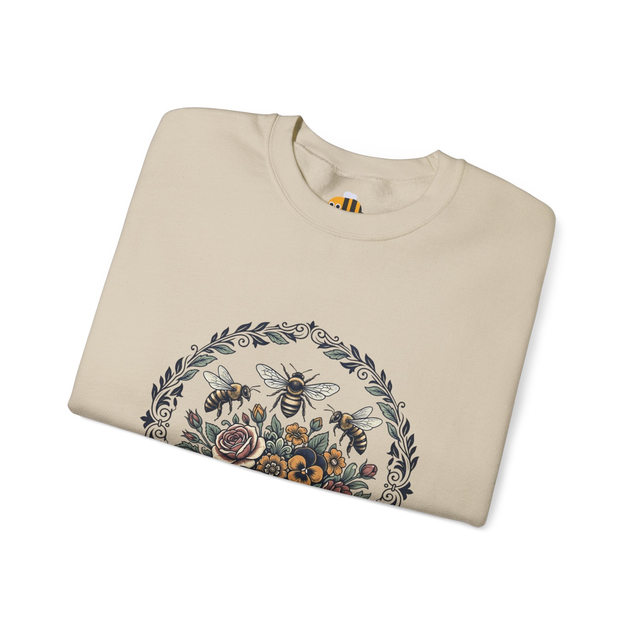 Unisex Floral with Bees Sweatshirt